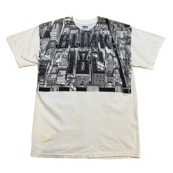 Y2K Blink 182 NEIGHBORHOODS Cityscape T Shirt Medium - Picture 1 of 5